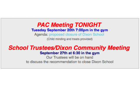 Save the date: PAC Mtg Tonight/Trustee Mtg Sept 27th