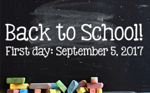 First Day of School - Tuesday September 5th